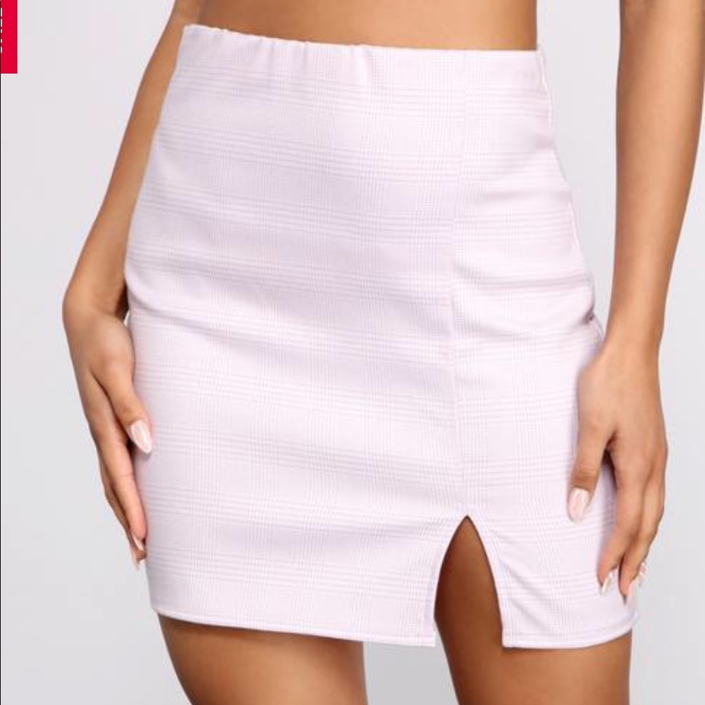 NWT Windsor lavender gingham skirt